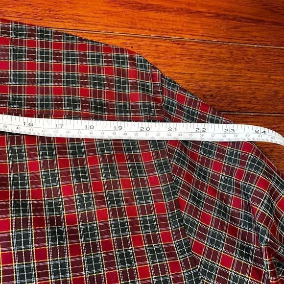 EUC Nordstrom Red Plaid Button-down Shirt Size Lg #MSOC#2 - Picture 4 of 7